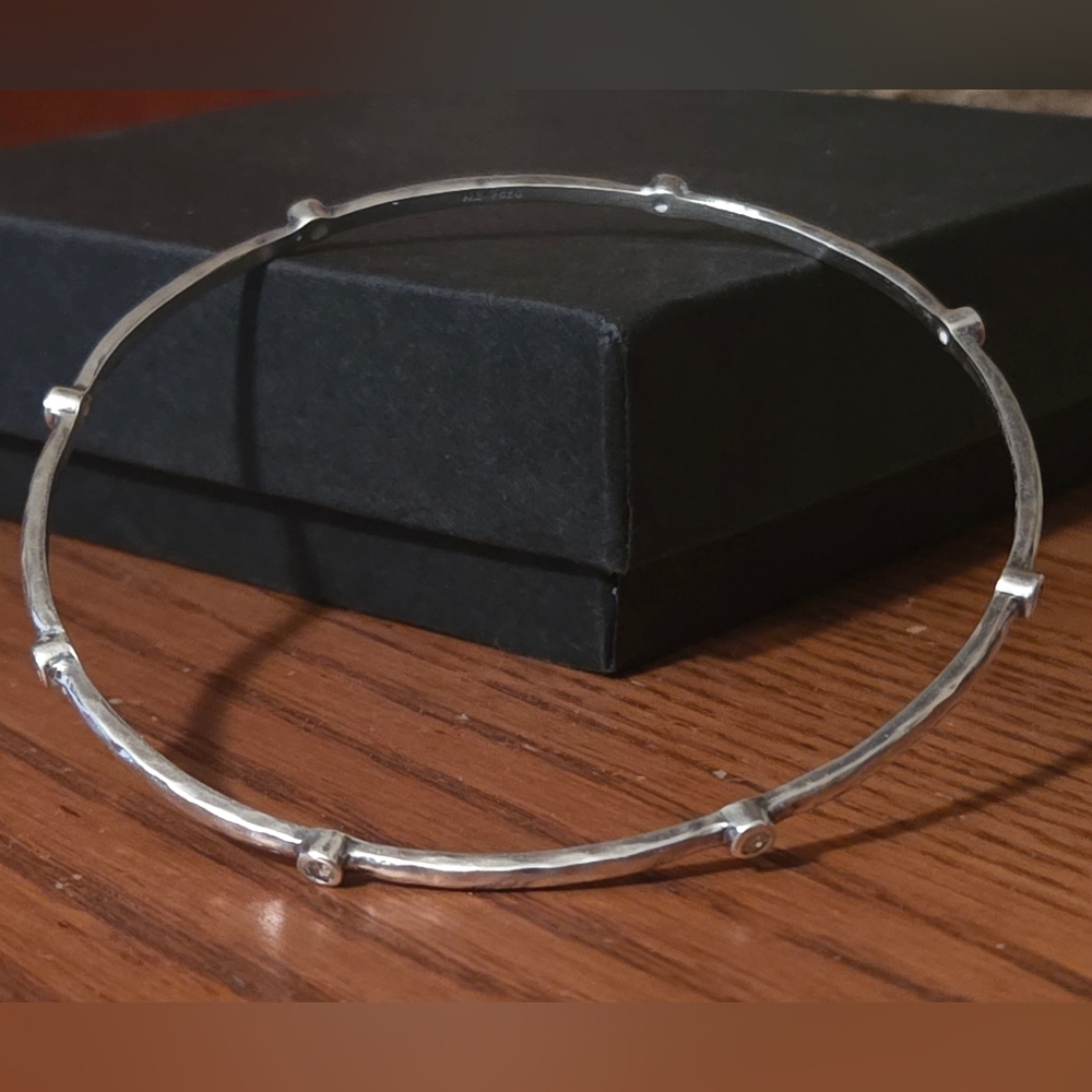 Silpada Sterling Silver & Zirconia Bangle Bracelet - Picture 4 of 7
